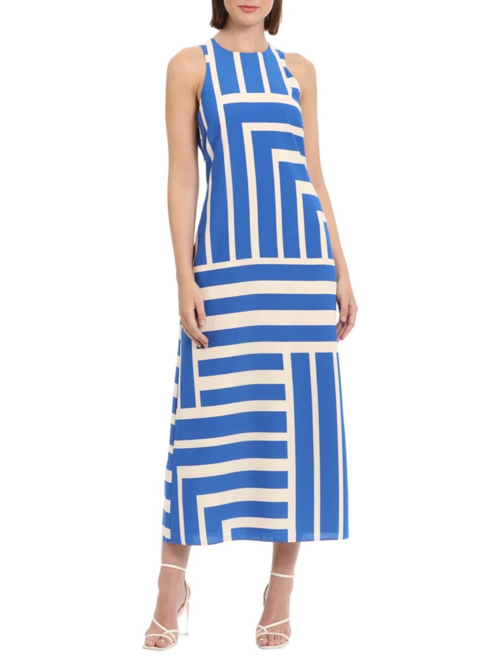 ✨Donna Morgan Quincy Geometric Print Maxi Dress Size 12